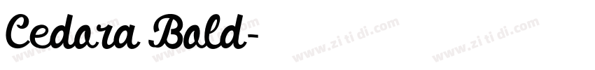 Cedora Bold字体转换